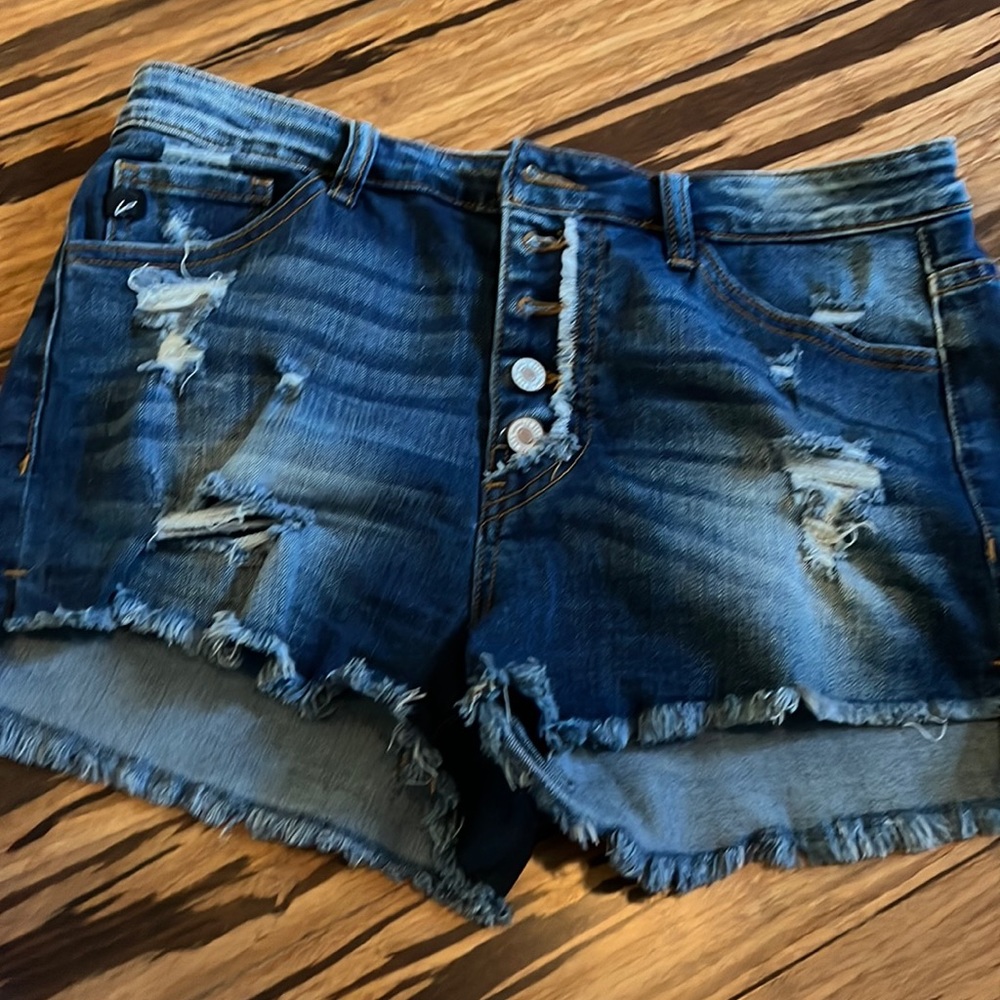 Kancan button fly shorts